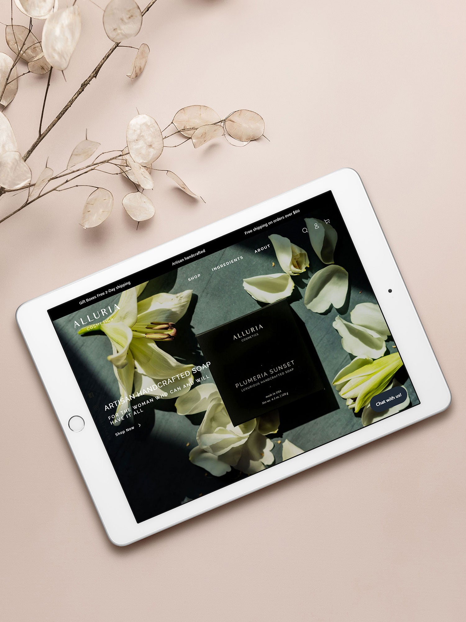 karolina krol art brand website design for artists artisans alluria handcrafted soap natural skincare
