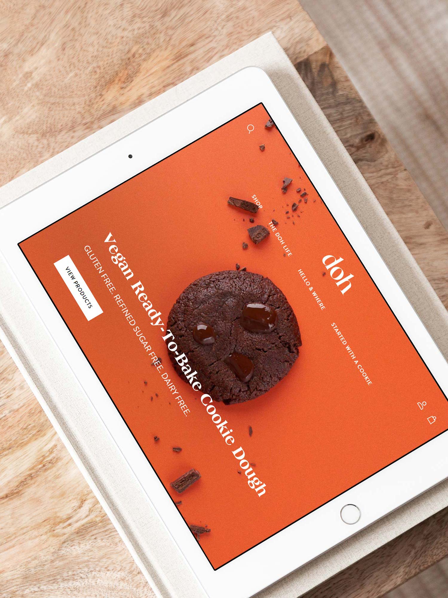 karolina krol art brand website design for artists artisans doh artisanal cookies cookie dough gluten free vegan handcrafted
