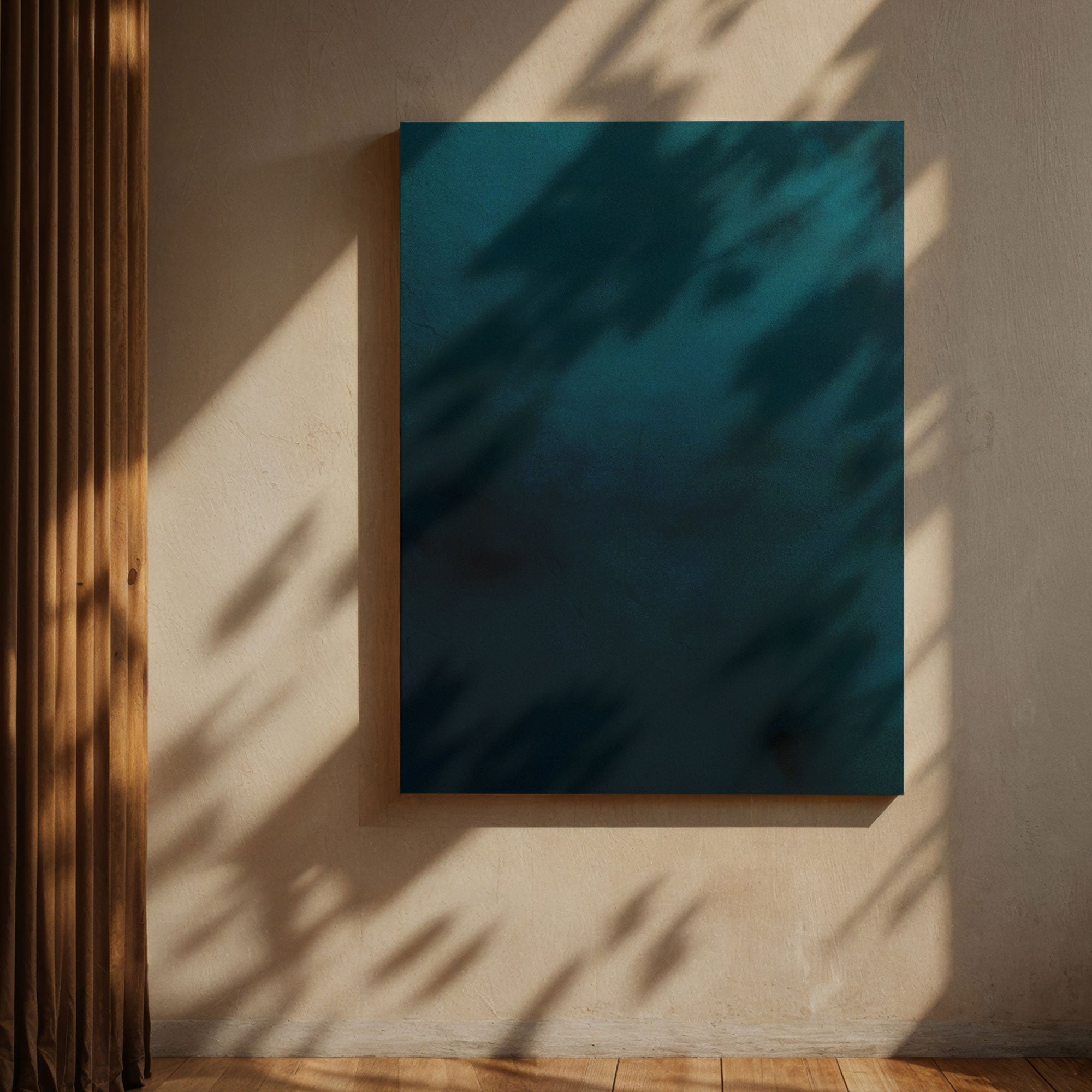 karolina krol art minimalist elegant abstract painting dark blue
