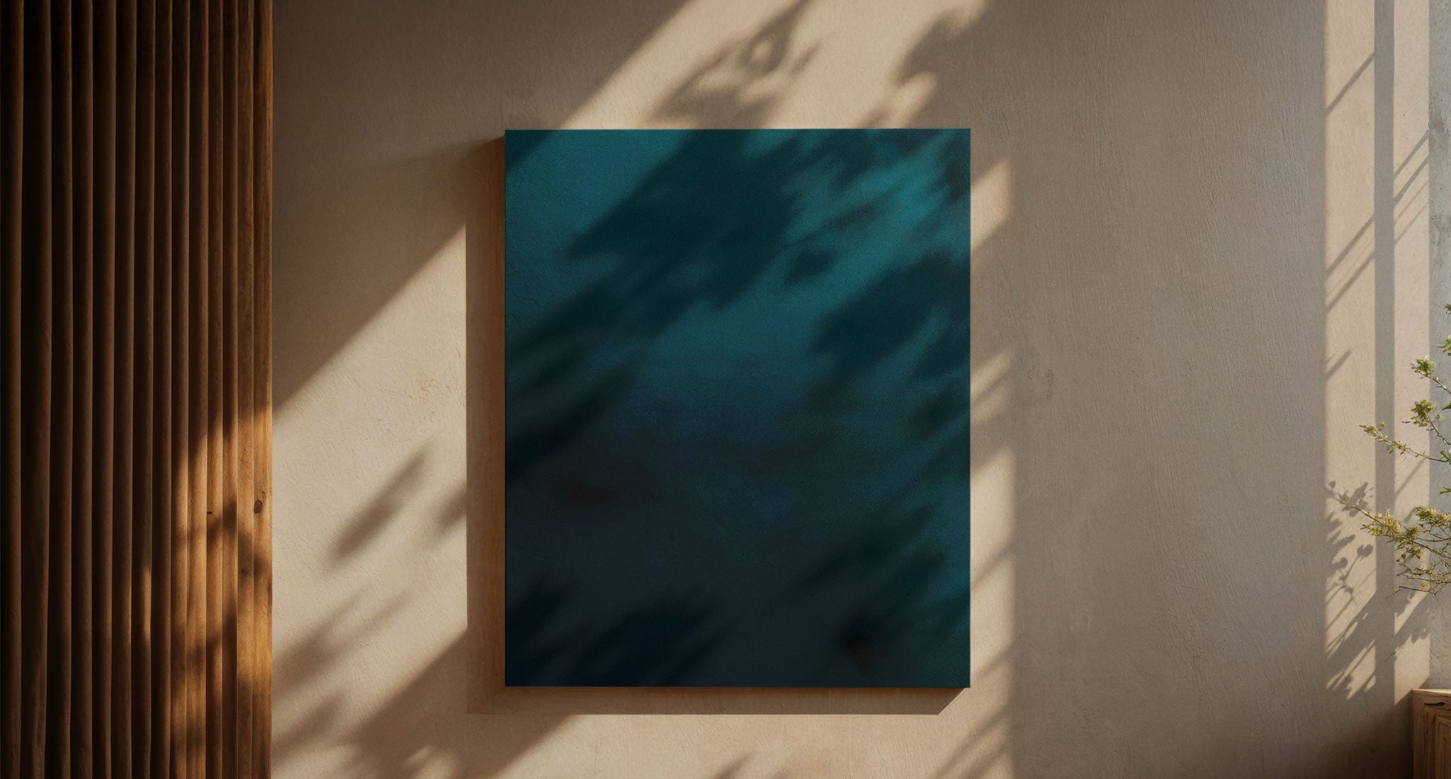 karolina krol art minimalist elegant abstract painting for sensitive art lovers dark blue
